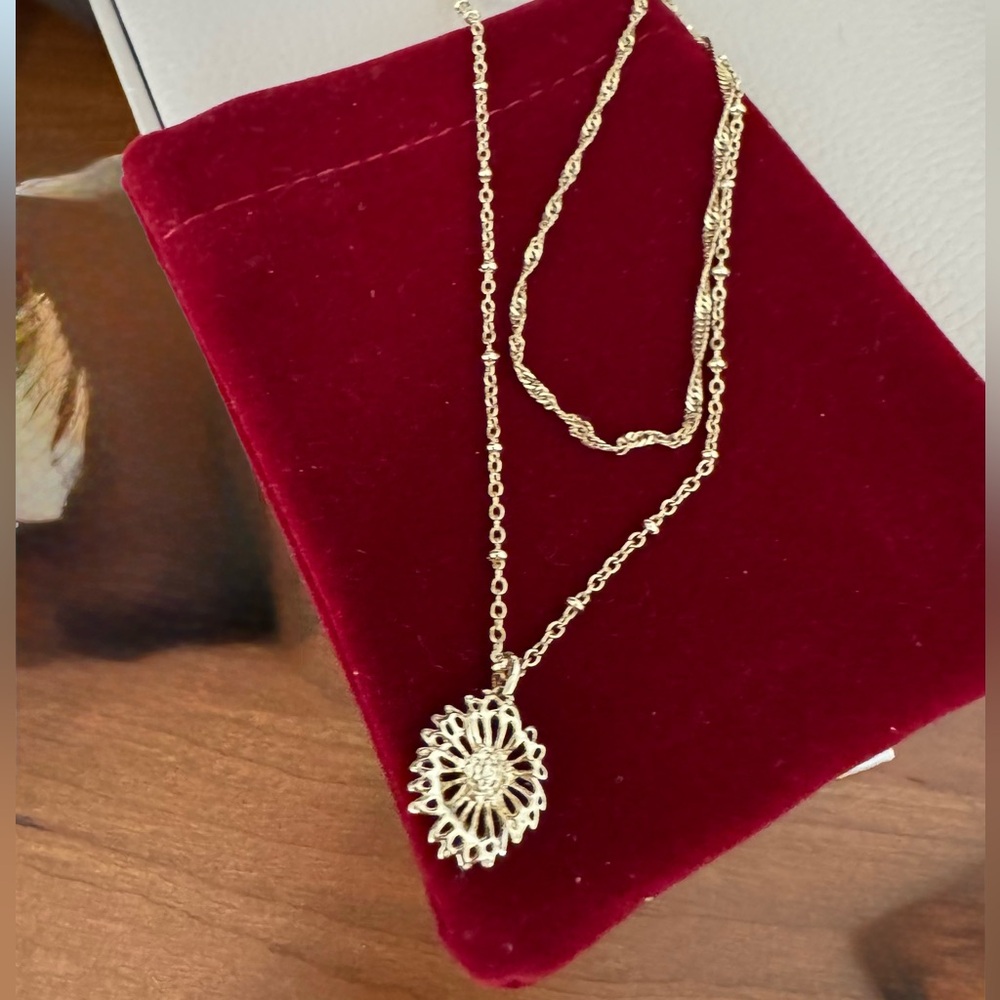 Kendra Scott Gold Layered Necklace - Picture 2 of 5